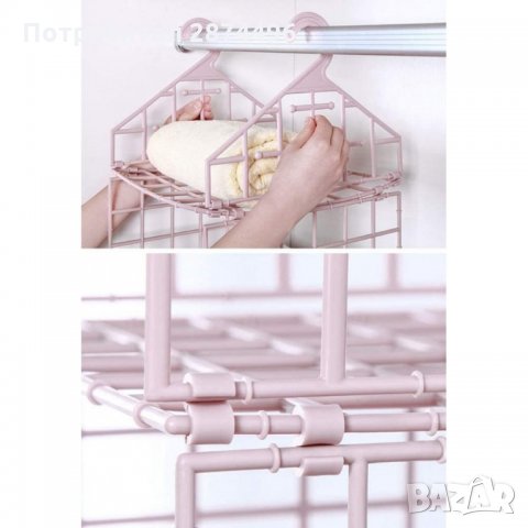 2989 Пластмасов сгъваем висящ шкаф с рафтове, снимка 12 - Органайзери - 35763941