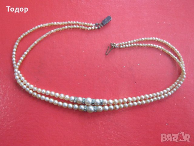 Старинен гердан колие с перли сребро 835, снимка 6 - Колиета, медальони, синджири - 35786220