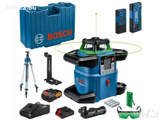 Ротационен лазерен нивелир Bosch GRL 650 CHVG – зелен лазер, 650 м, LR 65 G + BT 300 HD