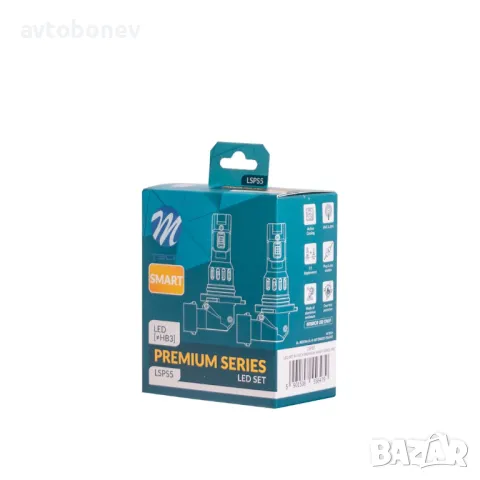 LED крушки M-TECH SMART PREMIUM HB3(9005)-12V-6000K-Canbus,к-т/2 бр./, снимка 3 - Аксесоари и консумативи - 47356278