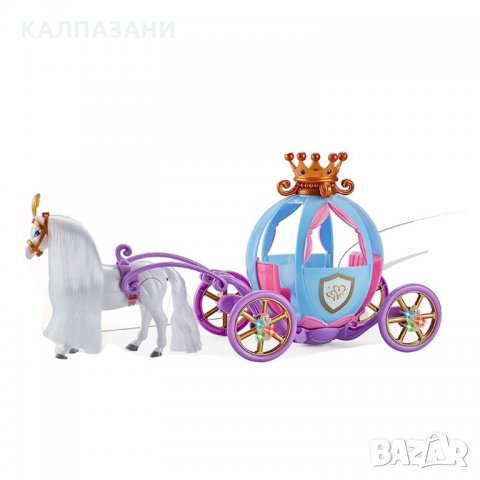 OCIE Каляска за кукли с кон Fantasy Carriage 0650004, снимка 2 - Коли, камиони, мотори, писти - 35968505