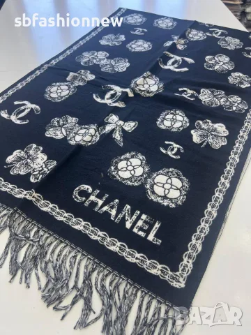 Chanel Celine Loewe Fendi кашмирени шалове, снимка 13 - Шалове - 56116067