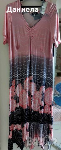 Лятна рокля в розово, снимка 1 - Рокли - 41635784
