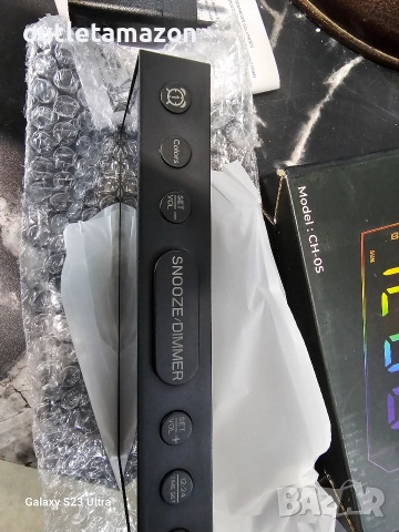 LIORQUE Будилник за нощно шкафче, цифров будилник с 8 цвята голям LED дисплей, снимка 7 - Друга електроника - 52734727