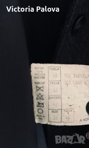 Луксозно палто FEDERICA Италия 70% babyalpaca, снимка 9 - Палта, манта - 39233977