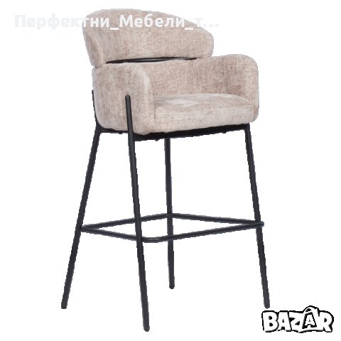 Кресло трапезен стол/бар стол кресло цвят бежев/крем-дамаска и крака в злато с доставка до 2 дни, снимка 10 - Столове - 40587256