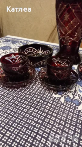 Кристален сервиз червен кристал , снимка 14 - Сервизи - 53638581