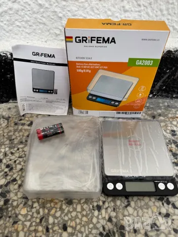 Електронна Кухненска Везна, 0.01гр до 500гр, GRIFEMA GA2003 Компактна и Прецизна, Дигитална!