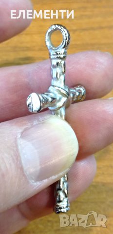 Метален Елемент / Медальон - КРЪСТ, снимка 2 - Колиета, медальони, синджири - 39322932