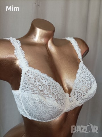  Triumph 80B  Бял дантелен сутиен , снимка 4 - Бельо - 41015502