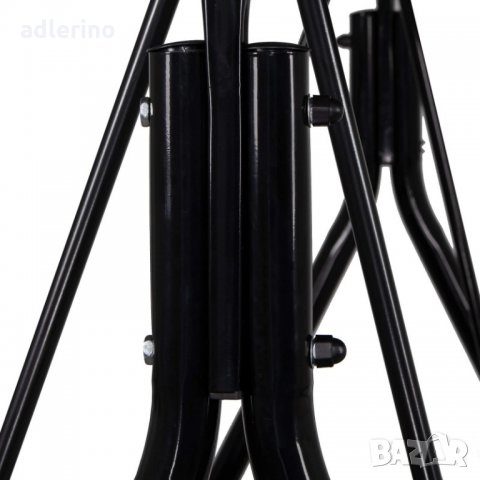 Люлка за веранда за 3 души с покрив, тъмносиньа, градинска люлка, люлка за тераса, люлееща пейка, снимка 12 - Градински мебели, декорация  - 34148547