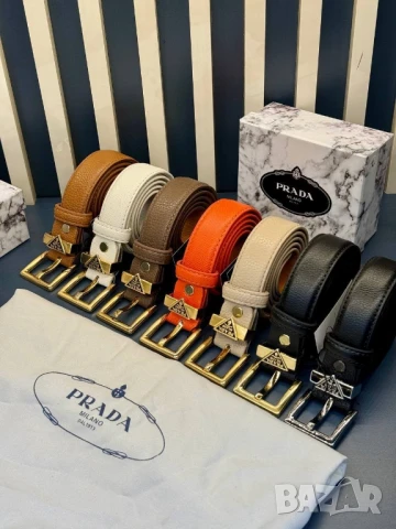 колани от естествена кожа в кутия prada, снимка 6 - Колани - 50595407