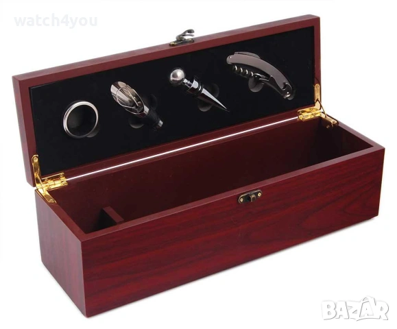 НОВА ЛУКСОЗНА ДЪРВЕНА КУТИЯ ЗА ВИНО. СЕТ ЗА ВИНО. ПОДАРЪЧНА КУТИЯ ЗА ВИНО. КОМПЛЕКТ ЗА ВИНО И ШАХ, снимка 3 - Подаръци за мъже - 44323048