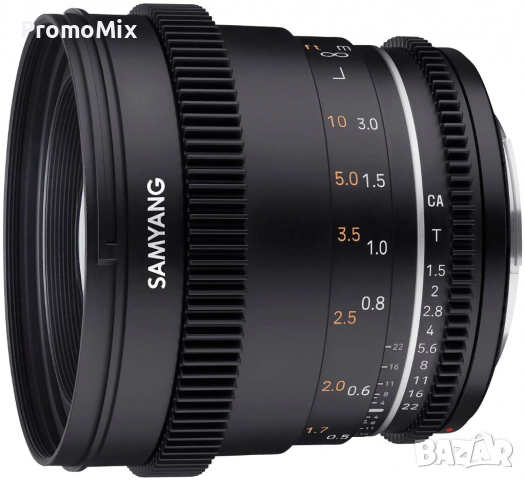 Обектив Samyang 50mm T1.5 VDSLR MK2 Canon EF -M, снимка 6 - Обективи и филтри - 36192853