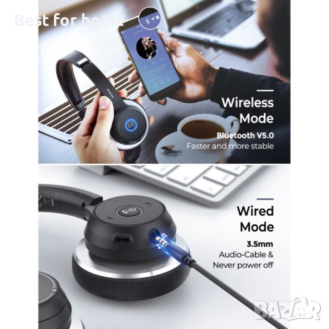 Mpow HC5 висококачествени безжични слушалки, снимка 8 - Bluetooth слушалки - 40395558