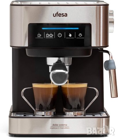 Кафемашина Ufesa CE7255 Expresso и капучино, сензорен екран, дюза за пара, 20 бара