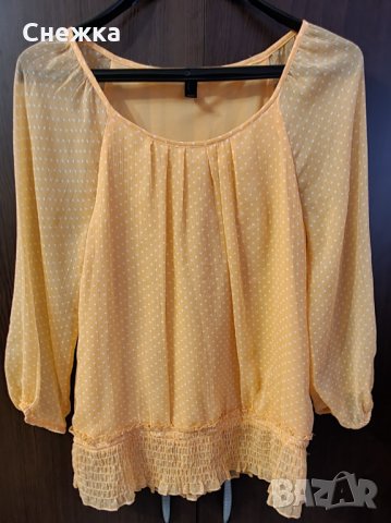 Оранжева дамска блуза, снимка 1 - Блузи с дълъг ръкав и пуловери - 35864821