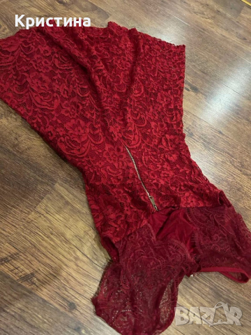 Червена официална рокля , снимка 4 - Рокли - 44586041