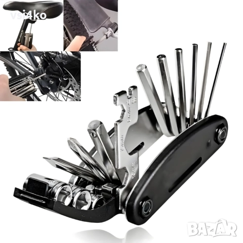 Мултифункционален сгъваем инструмент 16 в 1 за велосипед, снимка 5 - Аксесоари за велосипеди - 51546460