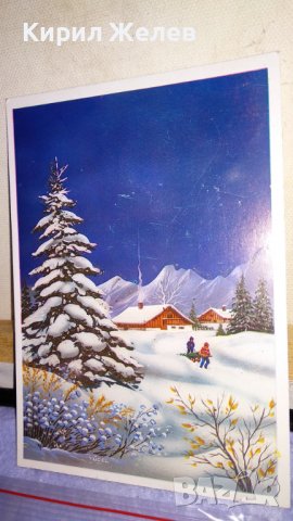 ЛОТ 4 СТАРИ ПОЩЕНСКИ КАРТИЧКИ ТЕМА НОВОГОДИШНИ ПРАЗНИЦИ ЗИМА СНЯГ КОЛЕДА ЧЕСТИТКИ 7430, снимка 5 - Филателия - 38790401