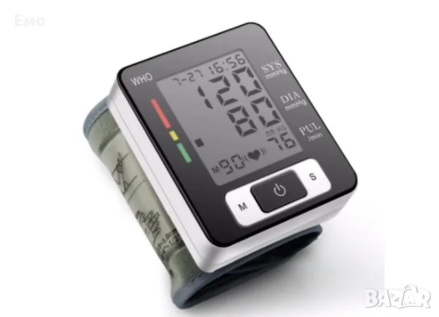 Апарат за кръвно налягане UKC BLPM-29, За китка, LCD дисплей, 3V, Автоматично изключване, снимка 1 - Други - 47581790