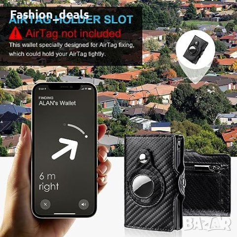 Нов кожен портфейл Държи до 6 карти Джоб за монети Мъж Подарък , снимка 2 - Портфейли, портмонета - 41989877