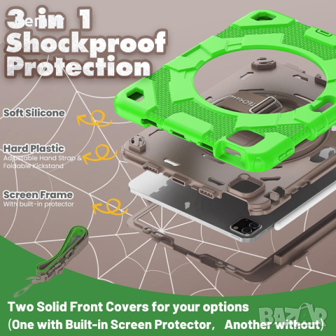 Калъфът SUPE пасва на Apple iPad Air 10.9" 4-то/5-то поколение (2022/2020) и iPad Pro 11" 4-то/3-то, снимка 6 - Таблети - 44652781