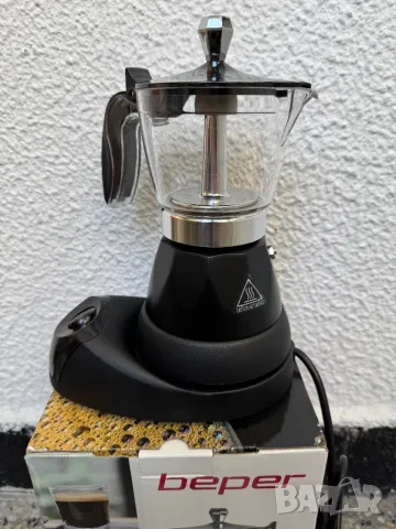 Електрическа Кафеварка Мокапот - Beper BC.040N, 400W, 3 чаши, Кафемашина!