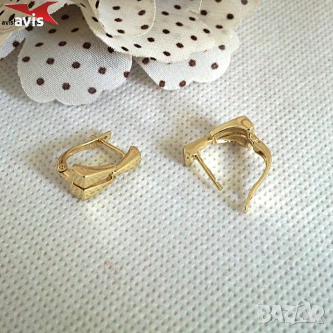Обеци с 14К златно покритие 2141881, снимка 2 - Обеци - 53833835