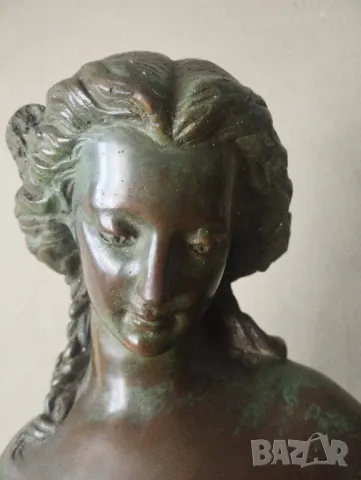 Стар бронзов бюст,авторски, снимка 2 - Други ценни предмети - 47588055