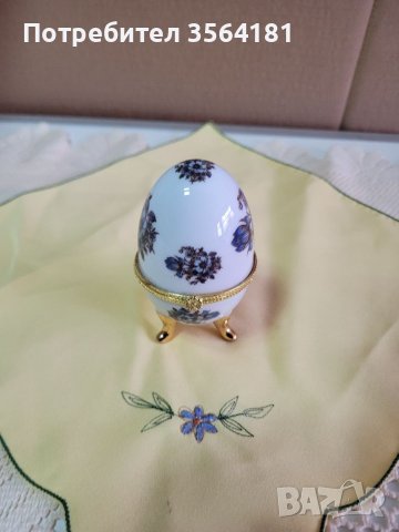 Порцеланова кутийка яйце, снимка 2 - Колекции - 40338545