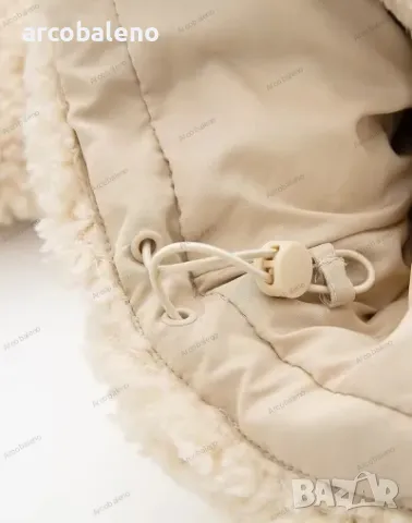 Дамско модно есенно-зимно късо яке с подплата от полар, снимка 4 - Якета - 42026278