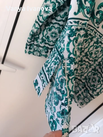 H&M блуза в бяло и зелено ХЛ, снимка 9 - Блузи с дълъг ръкав и пуловери - 51318571