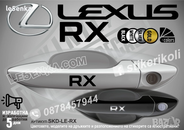 Lexus RX стикери дръжки SKD-LE-RX