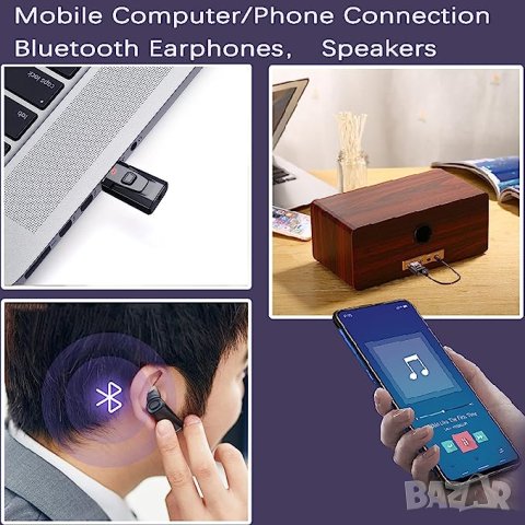Мини bluetooth адаптер, за кола, BT 5.0, 3,5, USB, стерео AUX, за автомобили, за компютър, телевизор, снимка 7 - Друга електроника - 41653419
