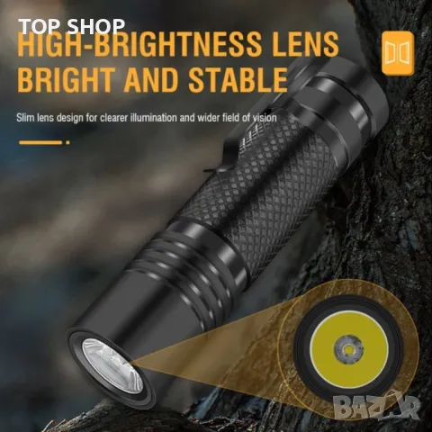 Супер ярко LED фенерче V8 800 лумена TYPE-C Акумулаторна 5 режима на осветяване, снимка 2 - Друга електроника - 48770925