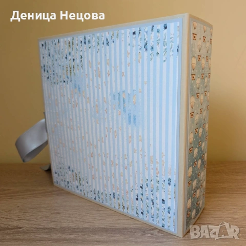 Бебешки ръчно изработен албум за снимки, подарък за бебе, погача, рожден ден, снимка 3 - Други - 53425850