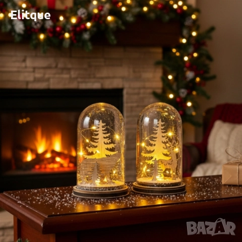 Коледна магия под стъклен купол - LED декорация