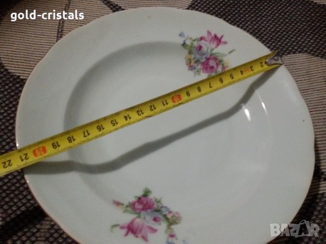 Стар български порцелан чинии дълбоки, снимка 2 - Антикварни и старинни предмети - 34419152