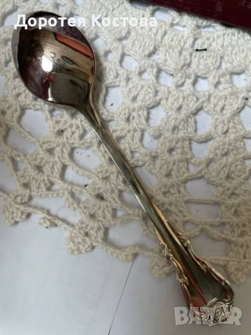 Красиви посребрени лъжички в кутия, закупени от Англия, с цветя, снимка 7 - Антикварни и старинни предмети - 50235711