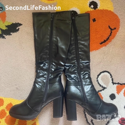 Дамски ботуши Paolo Bocelli от изкуствена кожа размер 37 , снимка 2 - Дамски ботуши - 52598317
