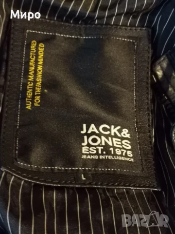 JACK & JONES МЪЖКО КОЖЕНО ЯКЕ ОТЛИЧНО КАТО НОВО   L - 52, снимка 7 - Якета - 50530272