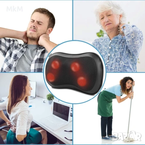 RENPHO Масажор за гръб и шия с топлинна шиацу масажна възглавница, снимка 5 - Масажори - 51156508