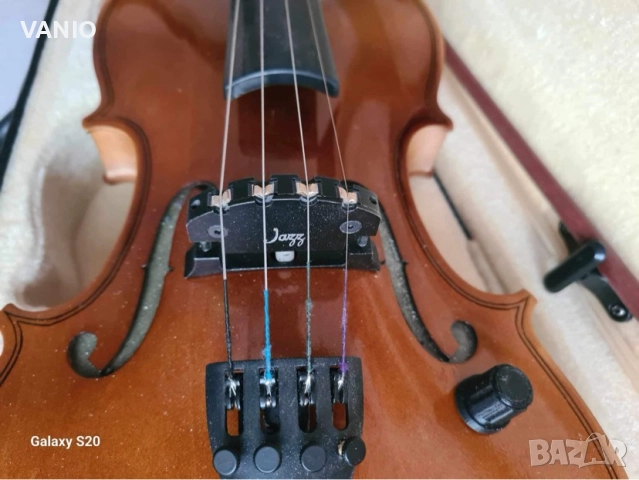 Zeta Acoustic Violin 4 Strings Цигулка Зета Акустична Цвят Черен и Кафяв 4 Струни , снимка 9 - Струнни инструменти - 52418347