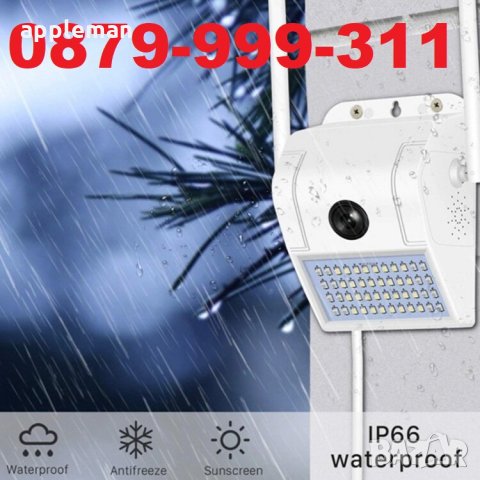 FullHD WiFi камера LED градинско осветление видеонаблюдение iCSee, снимка 9 - HD камери - 35918634