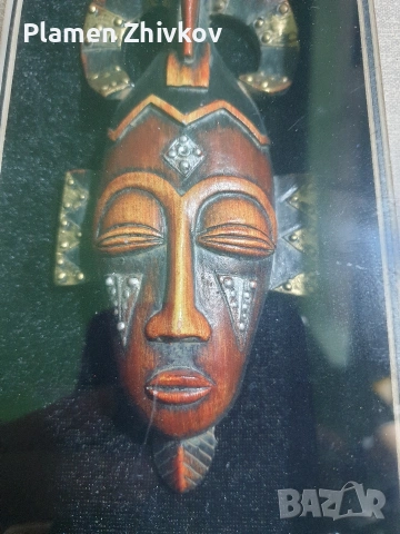 Афрканска пластика , рамкирана под стъкло , снимка 3 - Антикварни и старинни предмети - 53393094