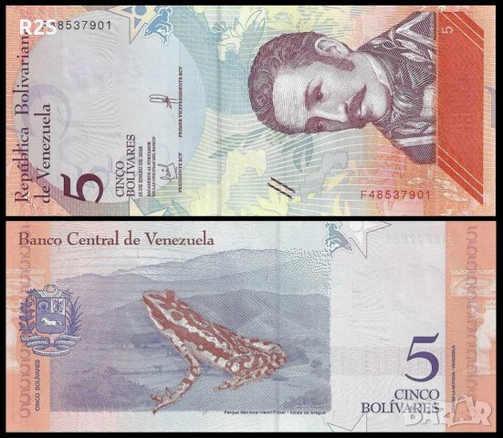 ВЕНЕЦУЕЛА 5 VENEZUELA 5 Bolivares, 2018, P-102 UNC, снимка 1 - Нумизматика и бонистика - 41626637