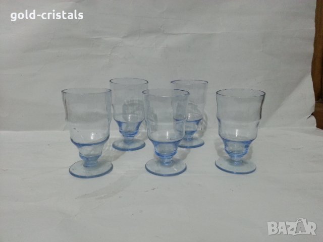 Ретро стъклени чаши цветно стъкло, снимка 1 - Антикварни и старинни предмети - 35985024