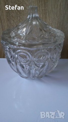 Захарница от оловен кристал, снимка 1 - Антикварни и старинни предмети - 40015509