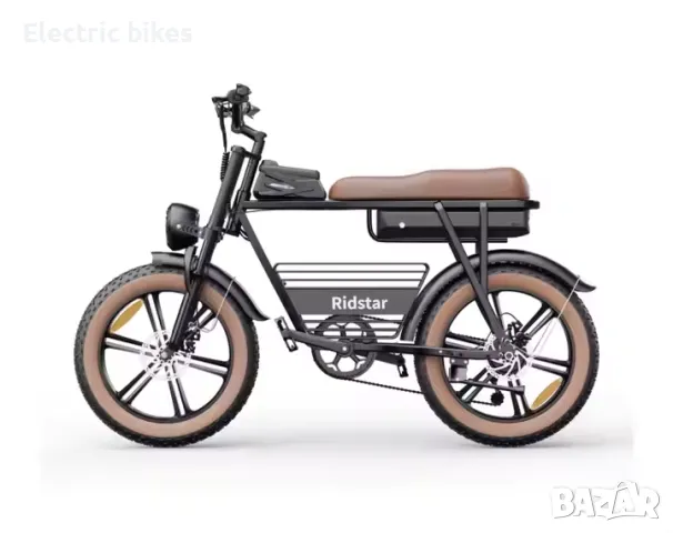 Електрически велосипед Ridstar CR20 – 1000W, 48V, 20" Fat гуми, 15Ah, снимка 3 - Велосипеди - 49914612